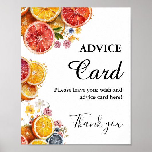 Hauptzeichen des Zitrusfrüchte-Ratings auf dem Zit Poster (Vorne)