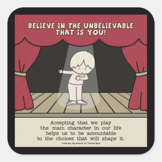 Hauptzeichen Quadratischer Aufkleber (Vorderseite)