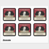 Hauptzeichen Quadratischer Aufkleber (Blatt)