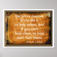 Hauptziel - Art Print ~Dalai Lama zitieren
