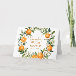 Hauptzitrone Citrus Orange Brautparty Dankeskarte