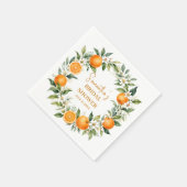 Hauptzitrone Citrus Orange Brautparty Serviette (Ecke)
