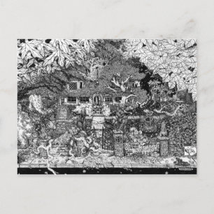 Haus am Ende der Strecke Postkarte
