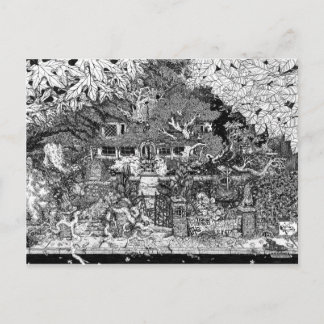 Haus am Ende der Strecke Postkarte