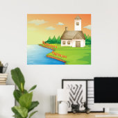 Haus am Fluss Poster (Heimbüro)