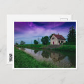 Haus am Fluss Postkarte (Vorne/Hinten)