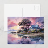 Haus am Meer Küstenkunst Postkarte (Vorne/Hinten)