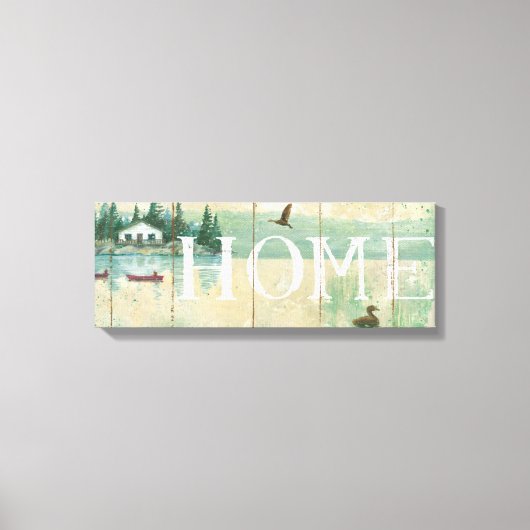 Haus am See Leinwanddruck (Vorderseite)