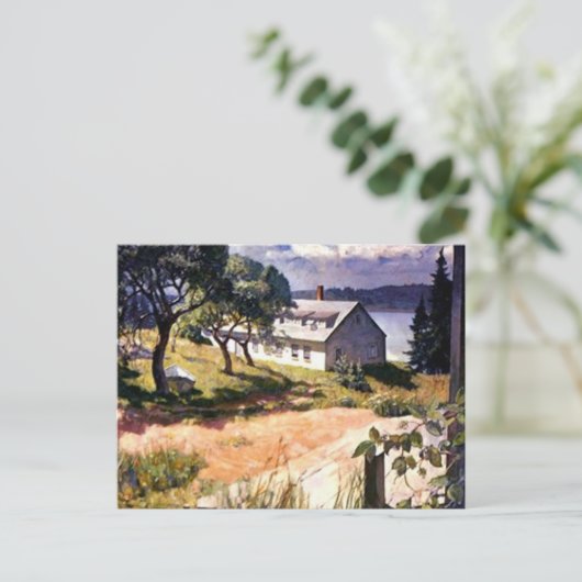 Haus am See Postkarte (Stehend Vorderseite)