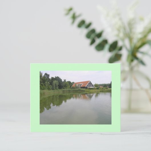 Haus am See Postkarte (Stehend Vorderseite)