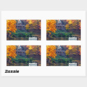 Haus am See Rechteckiger Aufkleber (Blatt)