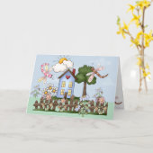 Haus am Sonnenschein-Muttertag Karte (Gelbe Blume)