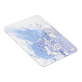 Haus: Aquarell gezeichnet Magnet (Rechte Seite)