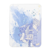 Haus: Aquarell gezeichnet Magnet (Vertikal)