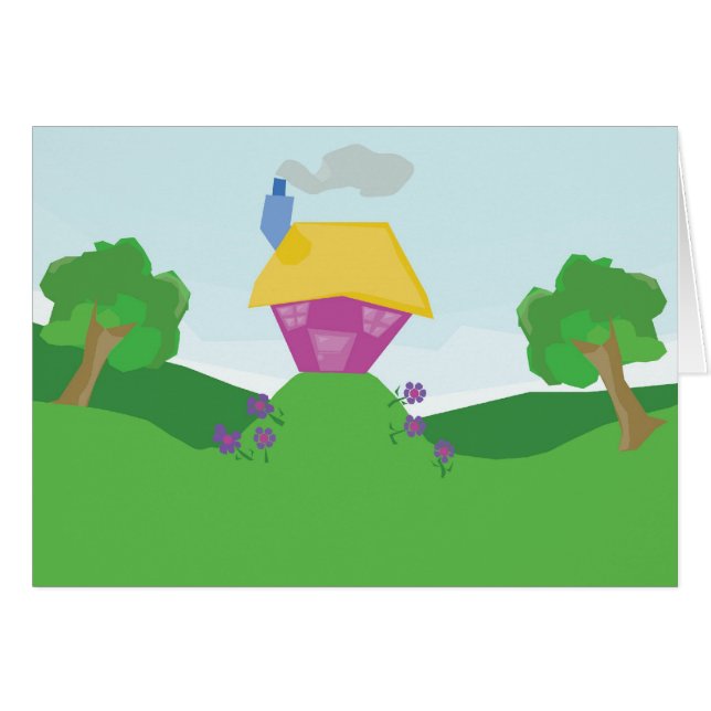 Haus auf dem Hügel (Vorderseite (Horizontal))