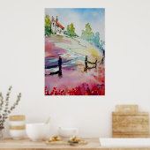 Haus auf dem Hügel Poster/Print Poster (Küche)
