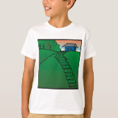 Haus auf einem grünen Hügel T-Shirt (Vorderseite)