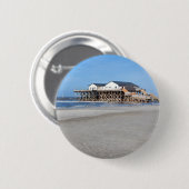 Haus auf Pfählen am Strand von St. Peter Ording Button (Vorne & Hinten)