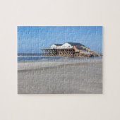 Haus auf Pfählen am Strand von St. Peter Ording Puzzle (Horizontal)