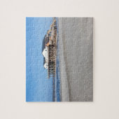 Haus auf Pfählen am Strand von St. Peter Ording Puzzle (Vertikal)