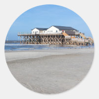 Haus auf Pfählen am Strand von St. Peter Ording