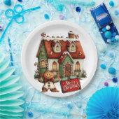 Haus aus Lebkuchen Pappteller (Party)