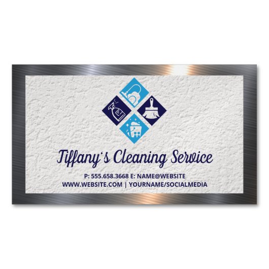 Haus Behalte Saubere Dienstleistungen Magnetische Visitenkarte (Vorderseite)