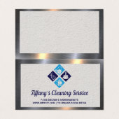 Haus Behalte Saubere Dienstleistungen Visitenkarten (Außenseite Aufgefaltet)