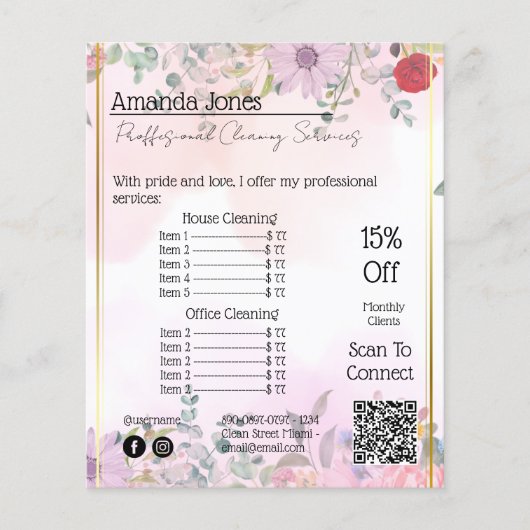 Haus Behaltend Zimmerpreis Blumenkode Flyer (Vorne)