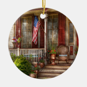Haus - Belvidere, NJ - Ein klassisches amerikanisc Keramikornament