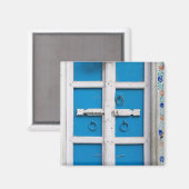 Haus blau gestrichen, Udaipur, Rajasthan, Indien Magnet (Vorderseite/Rückseite)