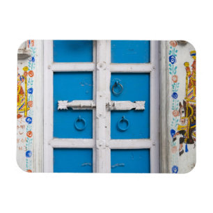 Haus blau gestrichen, Udaipur, Rajasthan, Indien Magnet