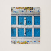 Haus blau gestrichen, Udaipur, Rajasthan, Indien Puzzle (Vertikal)