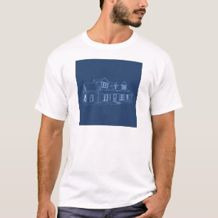 Haus: Blaupausen-Zeichnen: T-Shirt