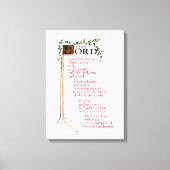 HAUS BLESSEN WILLKOMMEN STARKE LIEBE FRIEDEN LEINWANDDRUCK (Vorderseite)