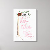 HAUS BLESSEN WILLKOMMEN STARKE LIEBE FRIEDEN LEINWANDDRUCK (Vorderseite)