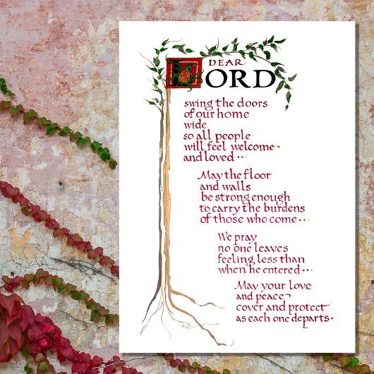 HAUS BLESSEN WILLKOMMEN STARKE LIEBE FRIEDEN LEINWANDDRUCK