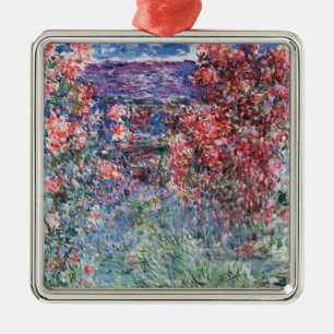 Haus Claudes Monet bei Giverny unter den Rosen Silbernes Ornament