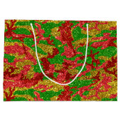 Haus der Camouflage Gold Xmas Muster Große Geschenktüte (Rückseite)