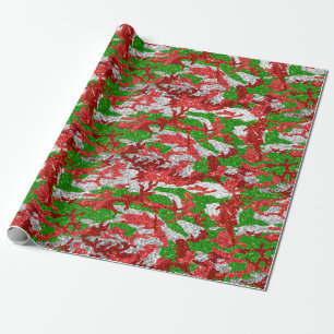 Haus der Camouflage Silver Xmas Muster Geschenkpapier