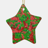 Haus der Camouflage Xmas Glitzer Camouflage Keramik Ornament (Links)