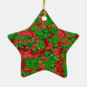 Haus der Camouflage Xmas Glitzer Camouflage Keramik Ornament (Hinten)