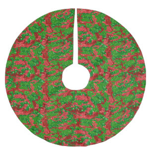 Haus der Camouflage Xmas Glitzer Camouflage Polyester Weihnachtsbaumdecke
