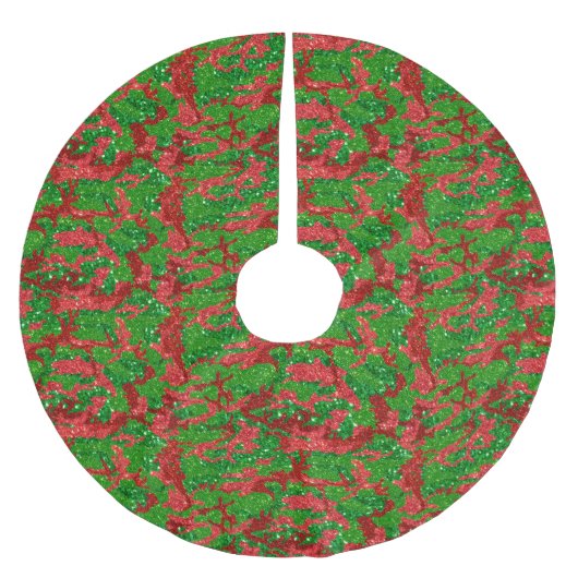 Haus der Camouflage Xmas Glitzer Camouflage Polyester Weihnachtsbaumdecke (Vorderseite)