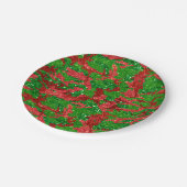 Haus der Camouflage Xmas Glitzer Pappteller (Schrägansicht)