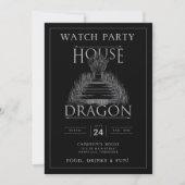 HAUS DER DRAGON Watch Party Einladung (Vorderseite)