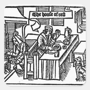 Haus der Erholung Quadratischer Aufkleber