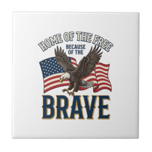 Haus der freien tapferen Adler-Patriotismus-Shirt- Fliese