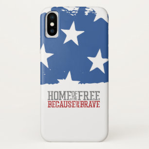 Haus der Freien wegen der Tapferen USA-Flagge Case-Mate iPhone Hülle