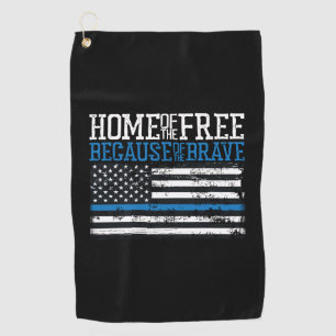 Haus der Freien wegen der Tapferen USA-Flagge Golfhandtuch